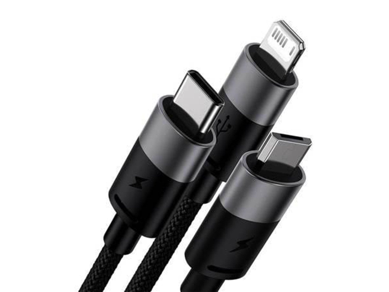 Baseus 3in1 USB cable  StarSpeed Series USB-C + Micro + Lightning 3.5A 1.2m (Black) Baseus 3in1 USB cable  StarSpeed Series USB-C + Micro + Lightning 3.5A 1.2m (Black)